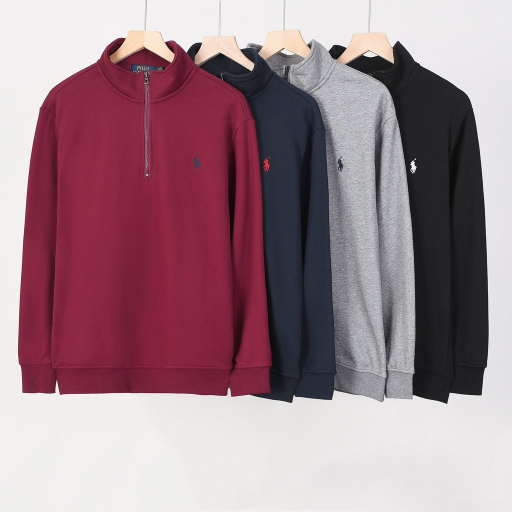 RL Quarter-Zip Cotton Sweatshirt