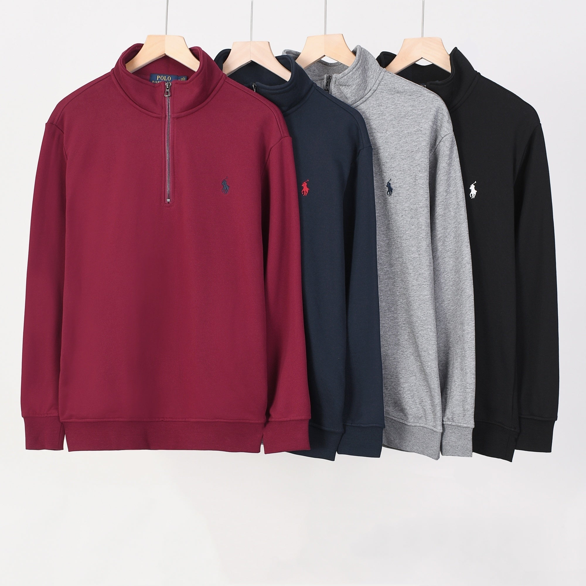 RL Quarter-Zip Cotton Sweatshirt