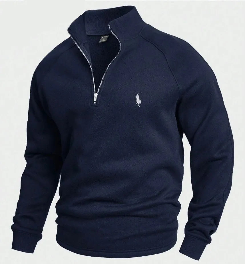 RL Cotton Half Zip Jumper