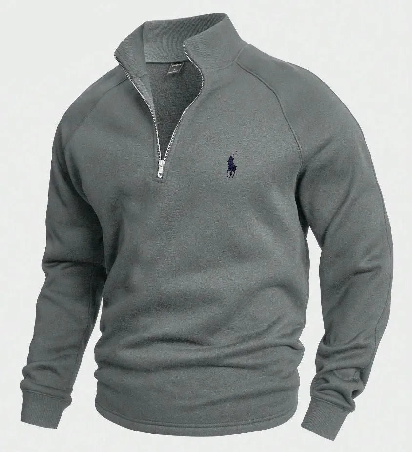 RL Cotton Half Zip Jumper