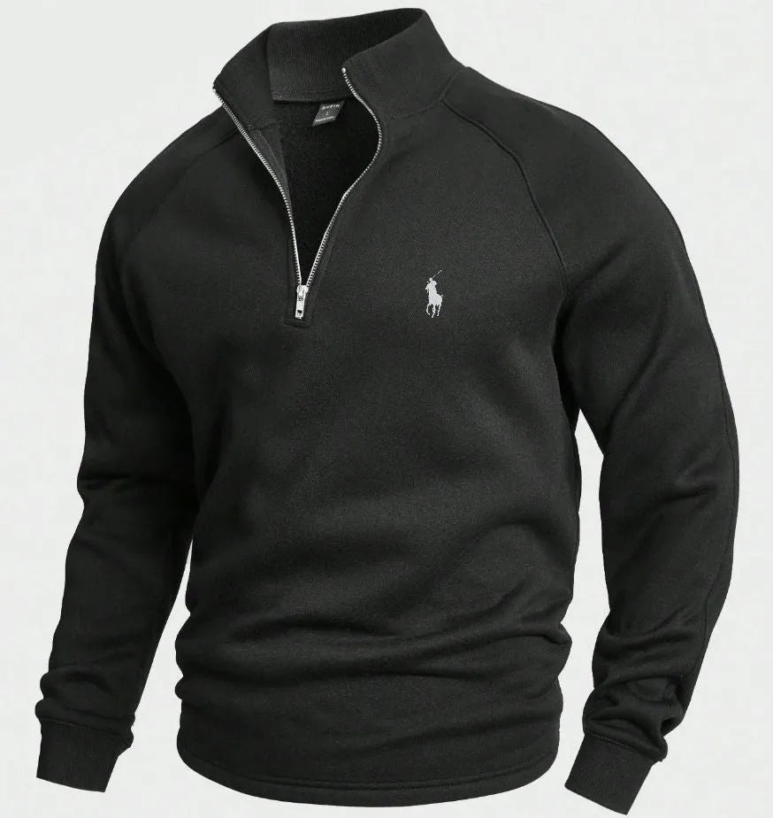 RL Cotton Half Zip Jumper