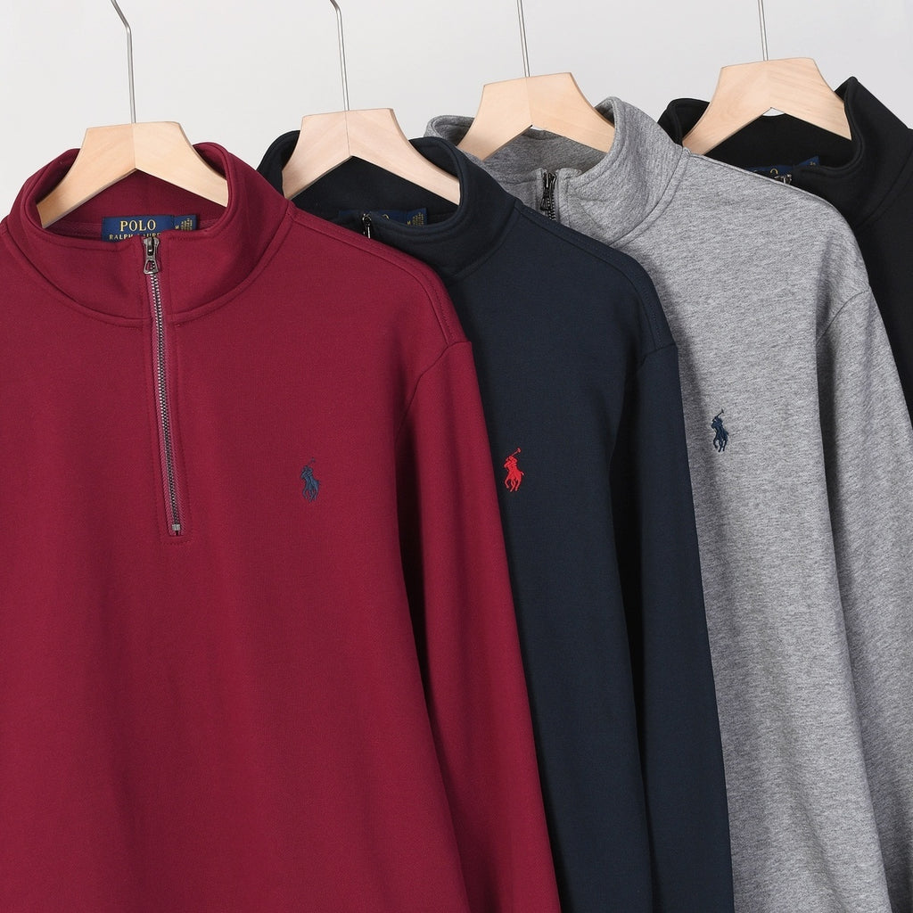 RL Quarter-Zip Cotton Sweatshirt